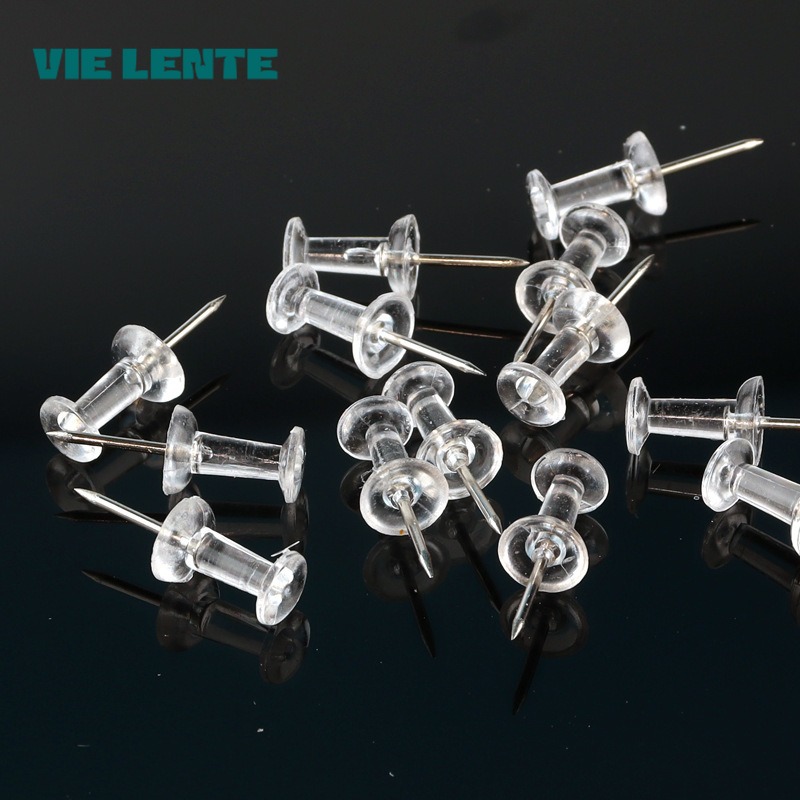 Office Furniture Online - 50/100Pcs Push Pins Transparent Thumb Tacks