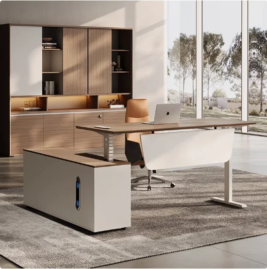 Office Furniture Logo - Modern Simple Office CEO Boss Table