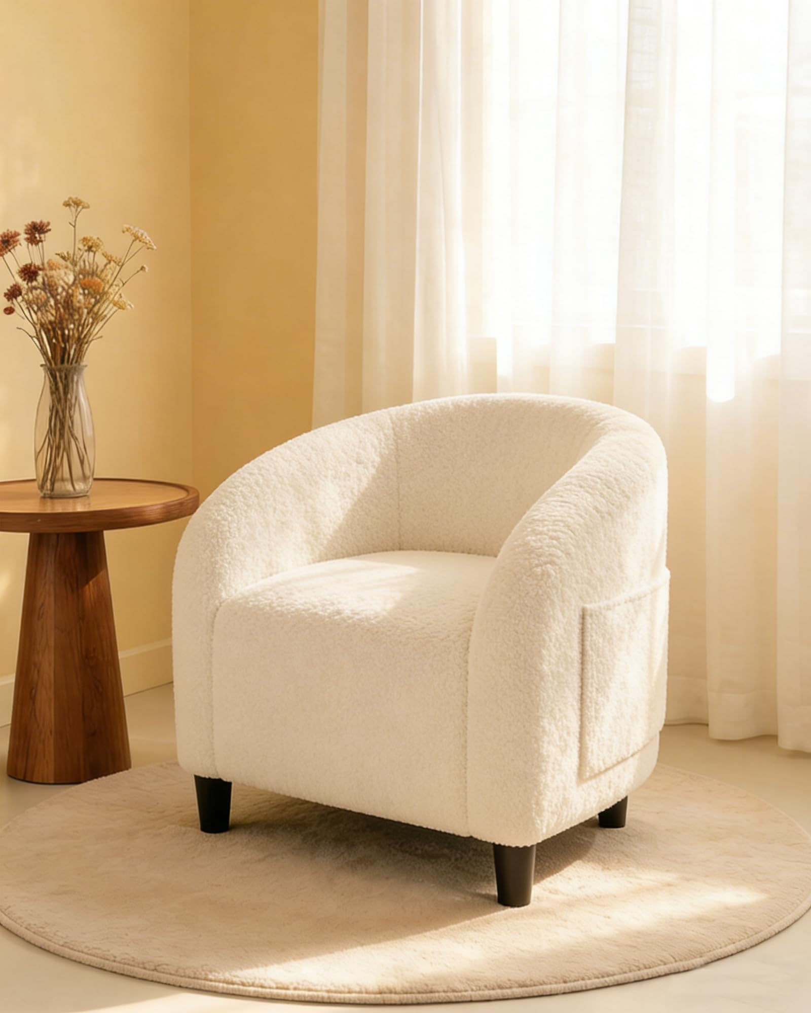 Office Furniture Hong Kong - Accent Chair Boucle Barrel Chairs Living