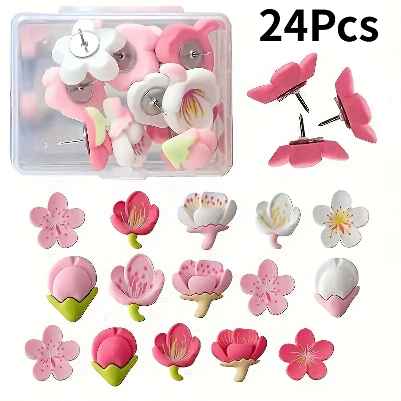 Office Furniture Online - 24Pcs/set Push Pins Home Decoration Thumbtacks