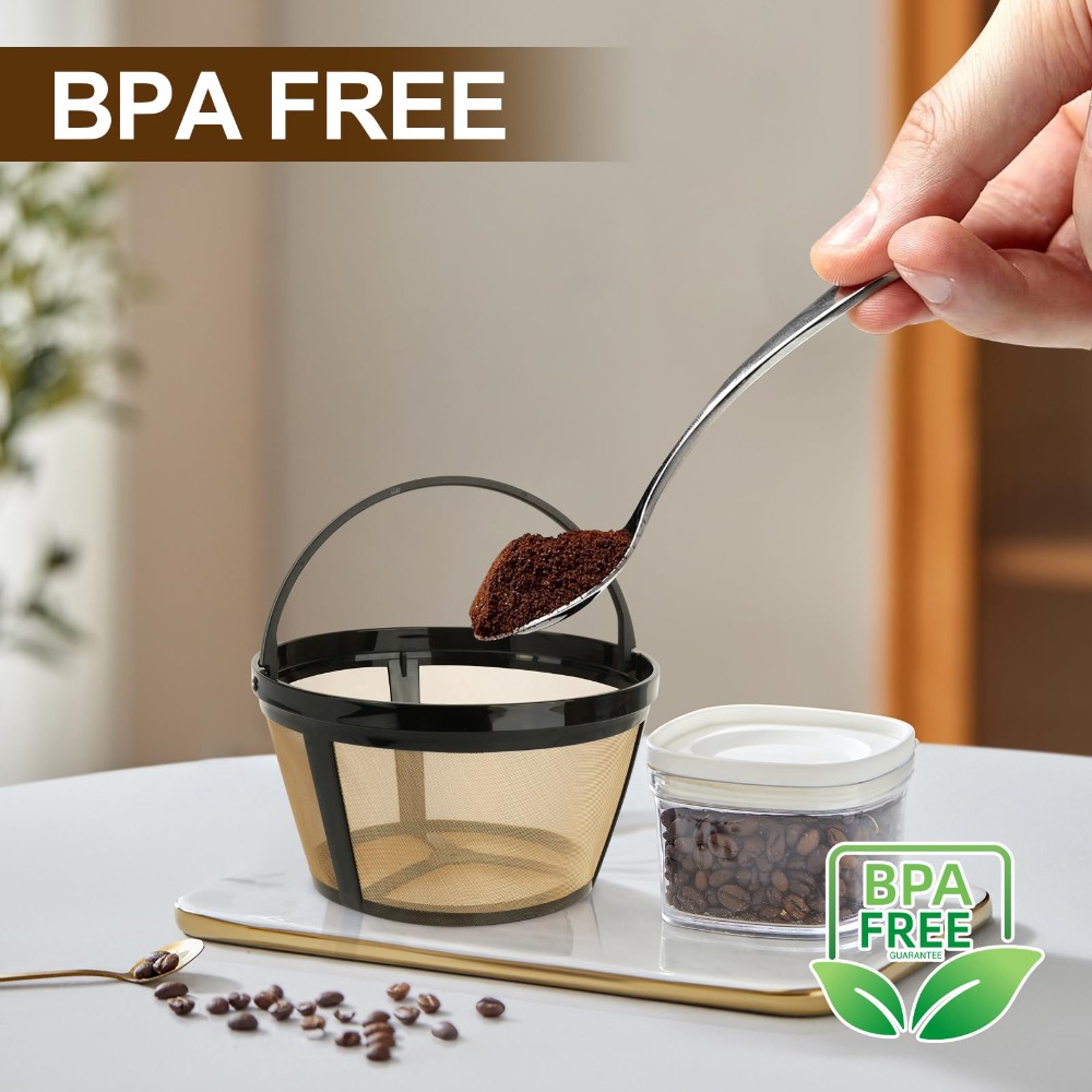 Paper Basket Mesh - Reusable Coffee Filters Cup Compatible with