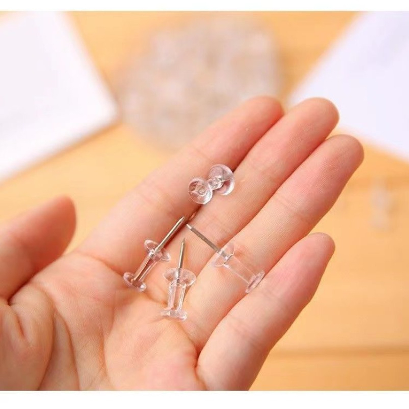 50/100Pcs Push Pins Transparen - Office Furniture Online 评论和价格
