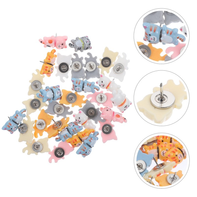 20Pcs Cute Resin Cat Push Pins - Office Furniture Online 评论和价格