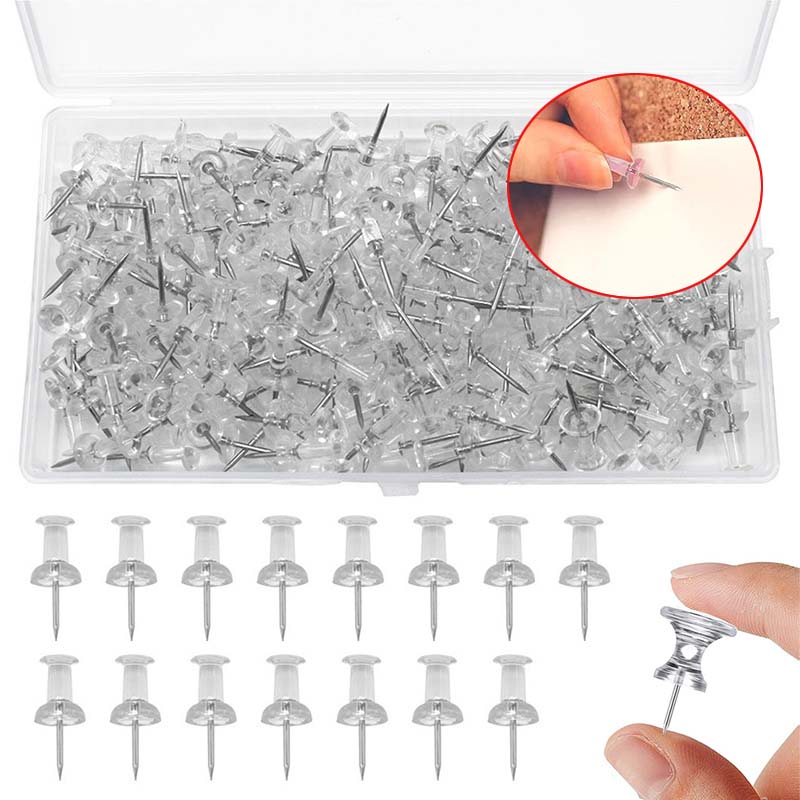 50/100Pcs Push Pins Transparen - Office Furniture Online 评论和价格