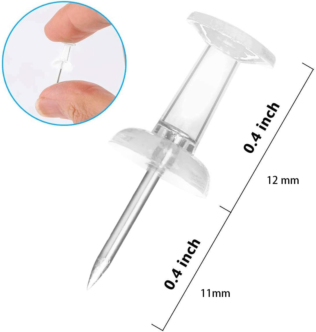 50/100Pcs Push Pins Transparen - Office Furniture Online 评论和价格