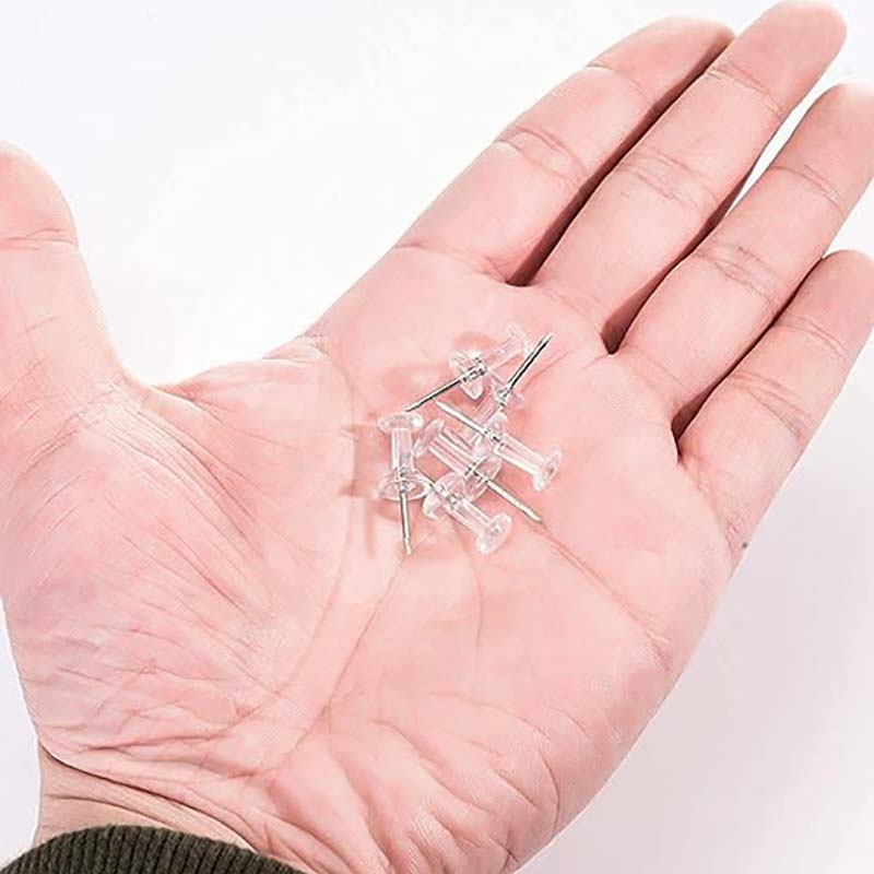 50/100Pcs Push Pins Transparen - Office Furniture Online 评论和价格