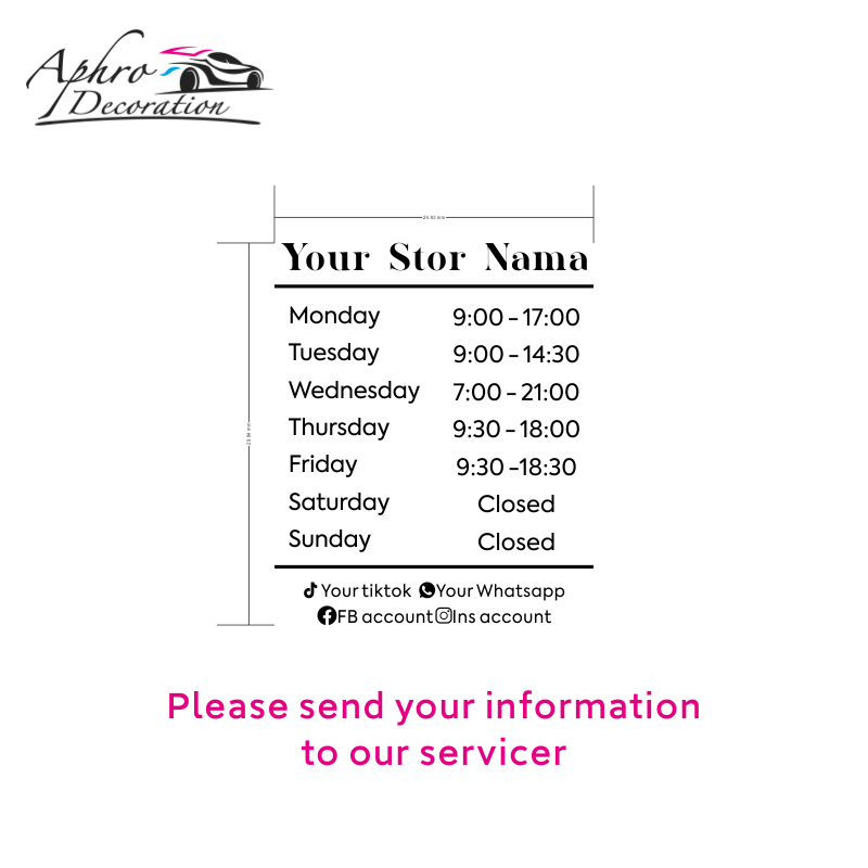 Opening Hours With Custom Busi - Office Furniture Logo 评论和价格