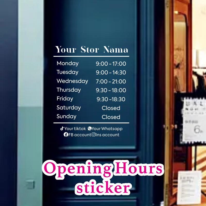Opening Hours With Custom Busi - Office Furniture Logo 评论和价格