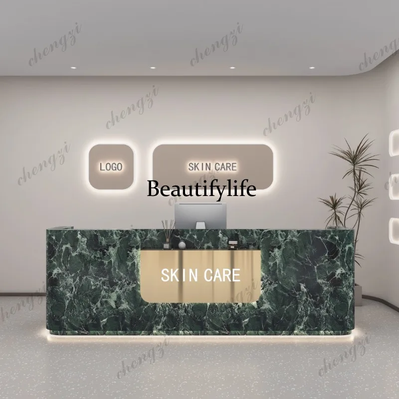 01A Logo Beauty Reception Desk - Office Furniture Logo 评论和价格