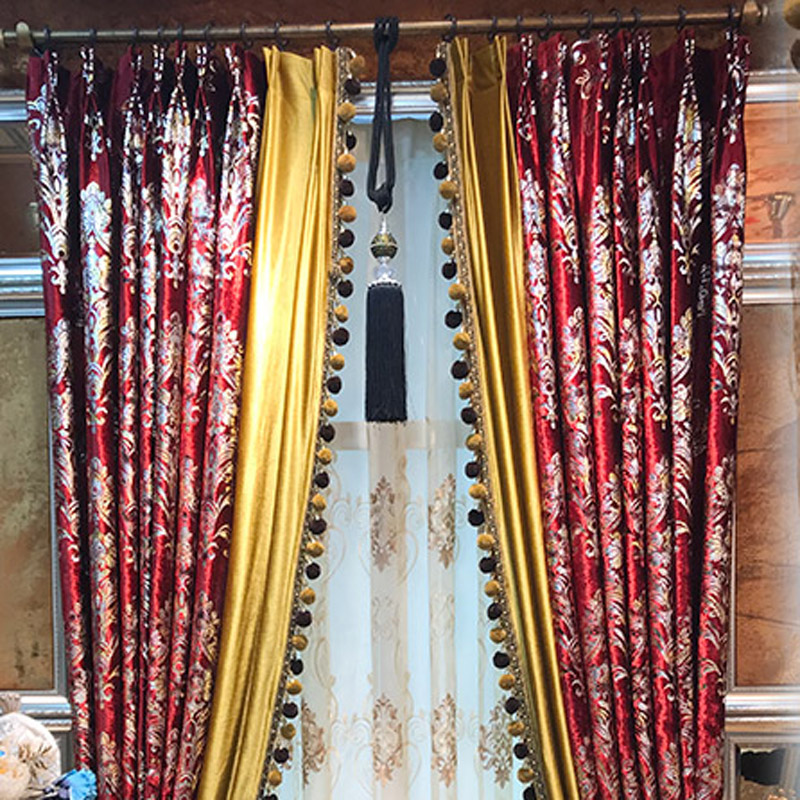 Red Velvet Curtain for Living  - Office Furniture Hong Kong 评论和价格