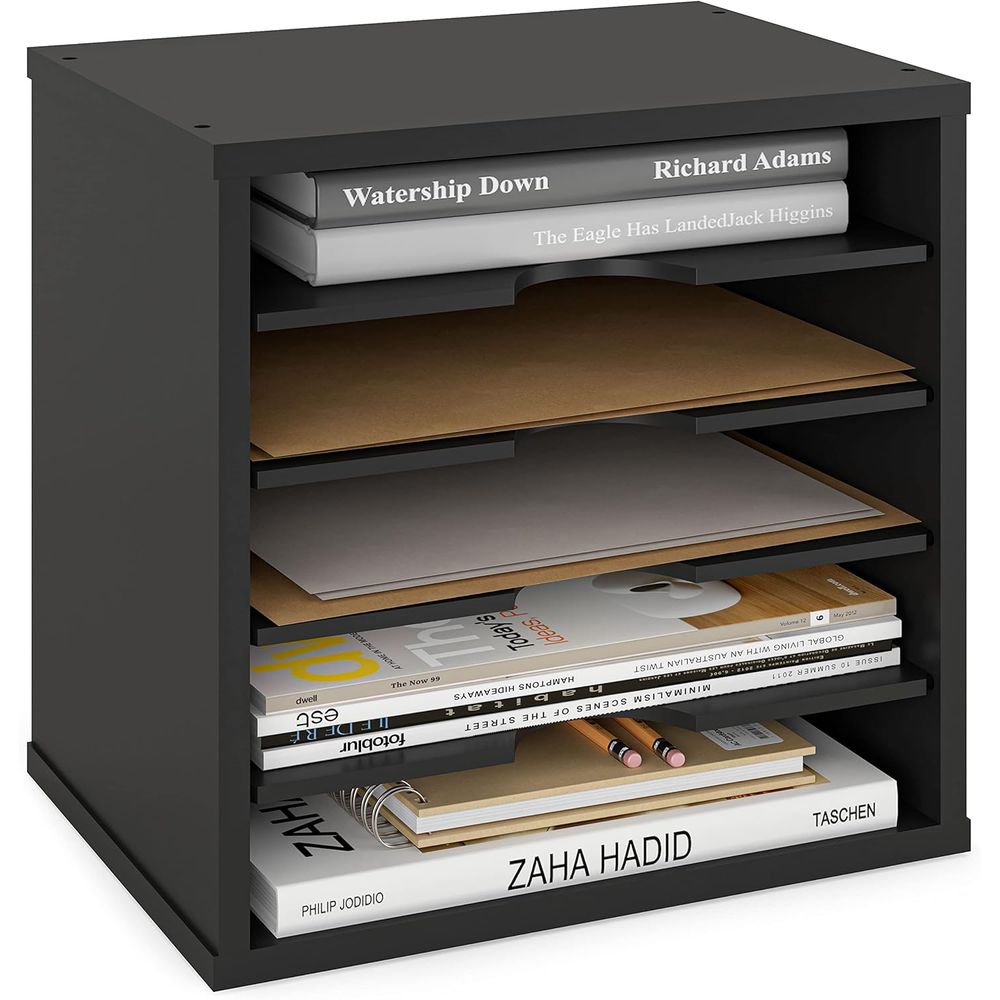 5-Tier Wooden Mail Sorter, Off - Tray Sorter Stacking 评论和价格