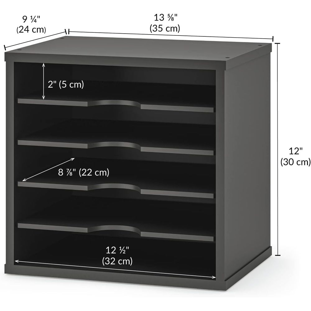 5-Tier Wooden Mail Sorter, Off - Tray Sorter Stacking 评论和价格