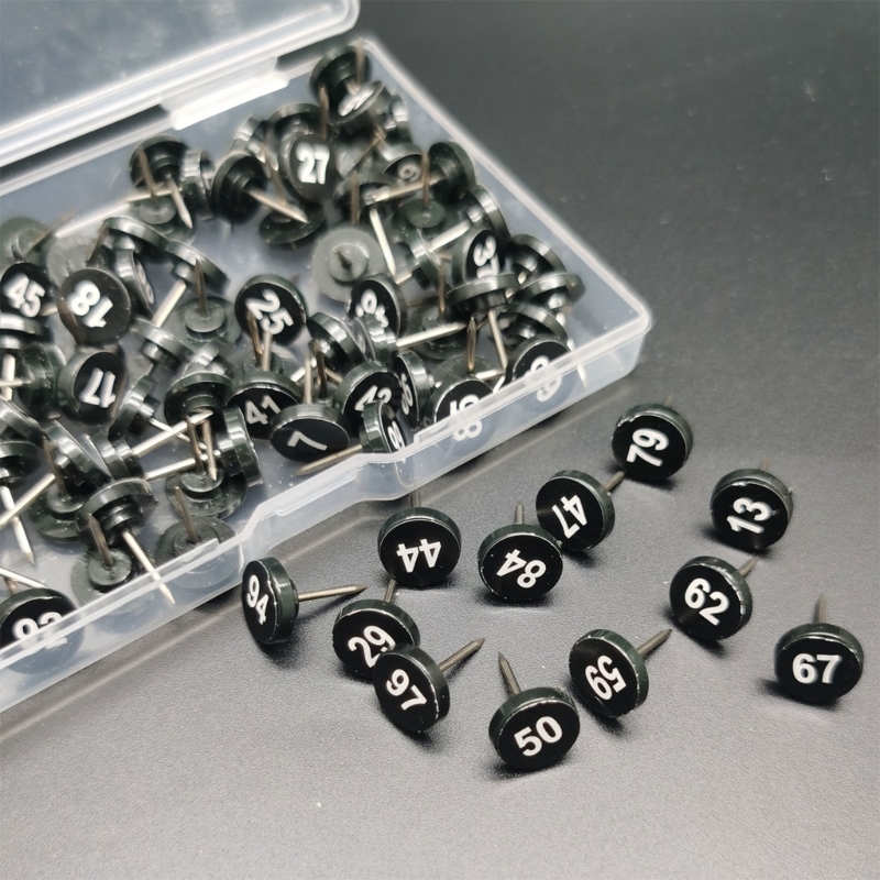 100Pcs Round Numbered Pushpins - Office Furniture Online 评论和价格